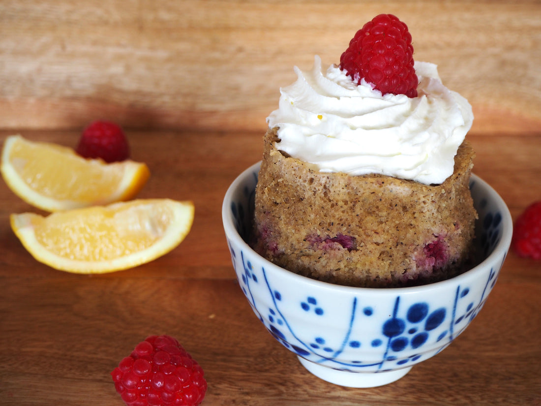 Lemon Berry Keto Mug Cake - Low carb recipe