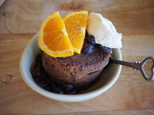 Keto Jaffa mug cake