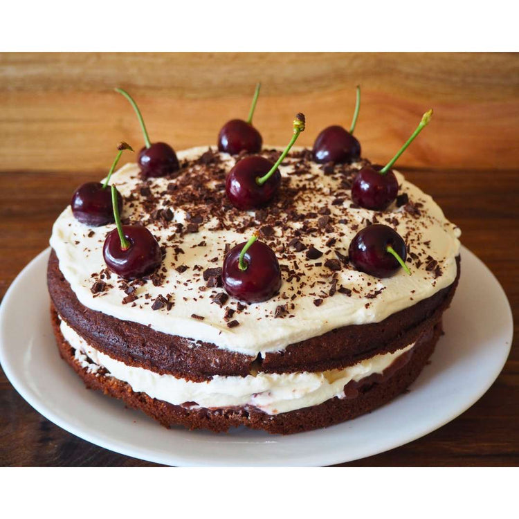 Low carb keto black forest cake