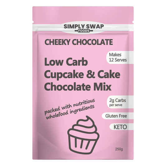 Low carb keto chocolate cake and cupcake mix