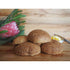 Four Low carb keto bread rolls with butter
